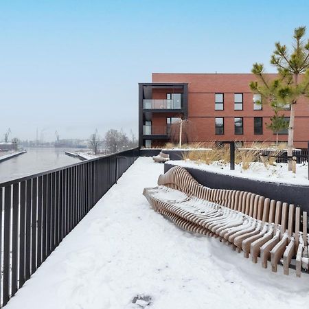 Sienna Grobla Apartment With View Of The Motlawa Terrace & Sauna, Gym By Noclegi Renters Gdansk Exterior photo